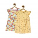 Miniklub Po2 Dress - Yellow/White, 6-9m